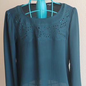 Dark teal blouse
